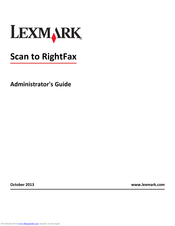 Lexmark RightFax Administration Manual