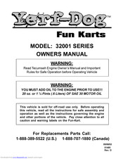 Yerf-Dog 32001 Series Owner's Manual
