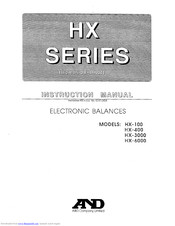 A&D HX-3000 Instruction Manual