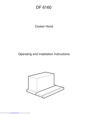 Electrolux DF 6160 Operating And Installation Manual
