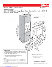 Miele ESW 4084-14 Dimension Manual