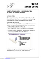 3Com 3CRBB0196 - Wireless Bluetooth Printing Quick Start Manual