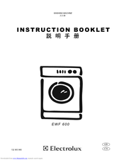 Electrolux EWF 600 Instruction Booklet