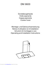 AEG-ELECTROLUX DM8600 Operating And Installation Instructions