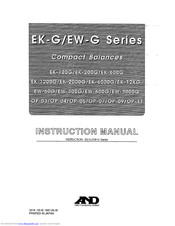 A&D EK-600G Instruction Manual