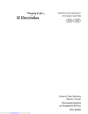 Electrolux EKC 60353 Instruction Booklet