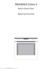 AEG-ELECTROLUX PREFERENCE E31915-4 Operating Instructions Manual