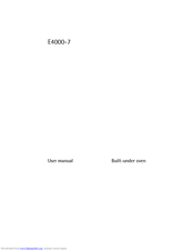 AEG-ELECTROLUX E4000-7 User Manual