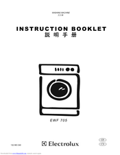 Electrolux EW 705 F Instruction Booklet