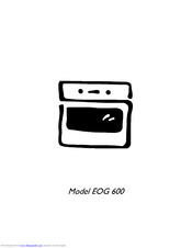 Electrolux EOG 600 Instruction Booklet