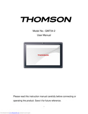 THOMSON QM734-2 User Manual