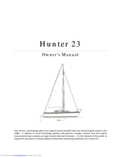 Hunter Marine Hunter 23 Owner's Manual