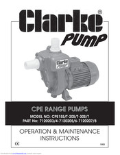 Clarke CPE15T Operation & Maintenance Instructions Manual