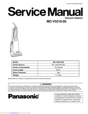 Panasonic MC-V5210-00 Service Manual