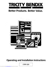 Tricity Bendix CDW 029 Operating And Installation Manual