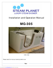 Steam Planet MG-305 Installation And Operation Manual