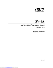 ABIT SV-1A User Manual