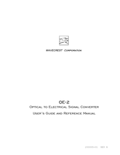 Wavecrest OE-2 User Manual And Reference Manual