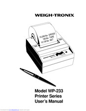 Avery Weigh-Tronix WP-233 Series User Manual