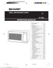 Sharp R-750D Operation Manual