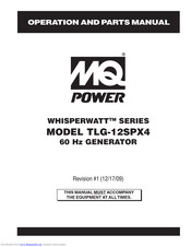 Multiquip Whisperwatt TLG-12SPX4 Operation And Parts Manual