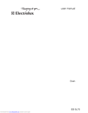 Electrolux Kitchenette oven Profi-Steam EB SL70 User Manual