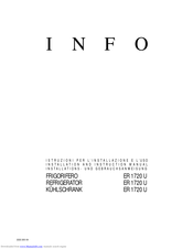 AEG-ELECTROLUX ER 1720 U Installation And Instruction Manual