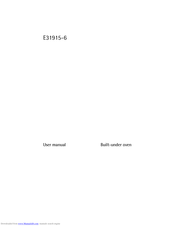 Electrolux E31915-6 User Manual
