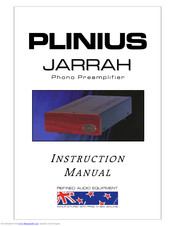 Plinius JARRAH Instruction Manual