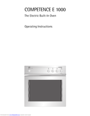 Electrolux COMPETENCE E 1000 Operating Instructions Manual