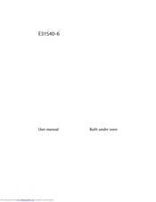 Electrolux E31540-6 User Manual
