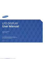 Samsung UD55C User Manual