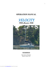 Velocity 1995 Hunter 430 Operation Manual