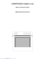 AEG-ELECTROLUX COMPETENCE E4000-4-LG Operating Instructions Manual