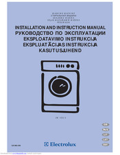Electrolux EW 1062 S Installation And Instruction Manual