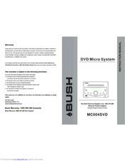 Bush MC004DVD Instruction Manual