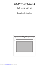 Electrolux COMPETENCE E4001-4 Operating Instructions Manual