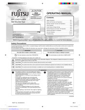 Fujitsu ASTG18KUCA Operating Manual