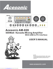 ACESONIC AM-828 User Manual