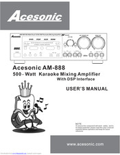 ACESONIC AM-888 User Manual