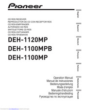 Pioneer DEH-1100MP Operation Manual