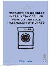 Electrolux EW 815 F Instruction Booklet