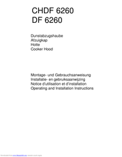 AEG CHDF 6260 Operating And Installation Manual