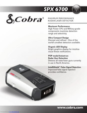 Cobra SPX 6700 Specification Sheet