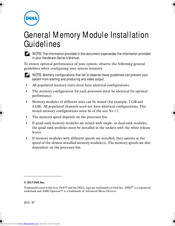 Dell A2463645 - 2 GB Memory Manuallines