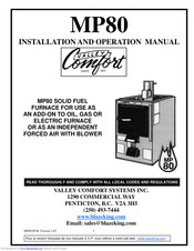 Valley Comfort Systems MP80 Installation And Operation Manual