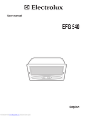 Electrolux EFG 540 User Manual