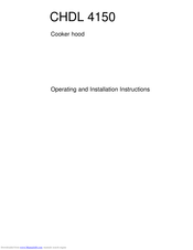 Electrolux CHDL 4150 Operating And Installation Manual
