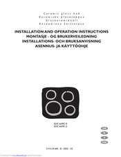 Electrolux EHS6690X Installation And Operating Instructions Manual