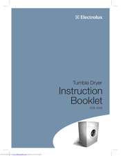 Electrolux EDE420E Instruction Booklet
